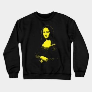 Bright Yellow Mono Color Mona Lisa Crewneck Sweatshirt